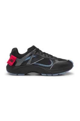 HUGO x RB hybrid trainers with heel spoiler, Black