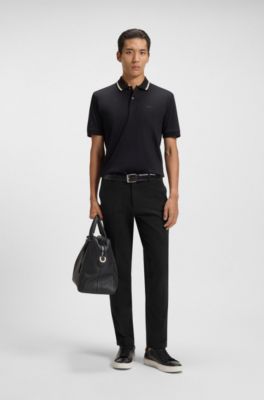 Slim-fit trousers stretch-cotton gabardine