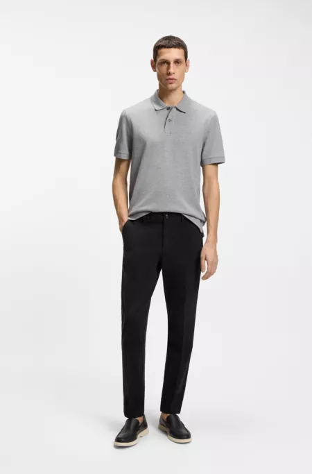 Slim-fit trousers in stretch-cotton gabardine