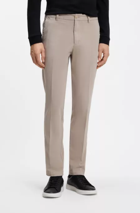 Slim-fit pants in stretch-cotton gabardine