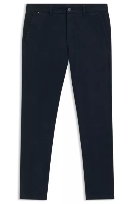 Slim-fit trousers in stretch-cotton gabardine