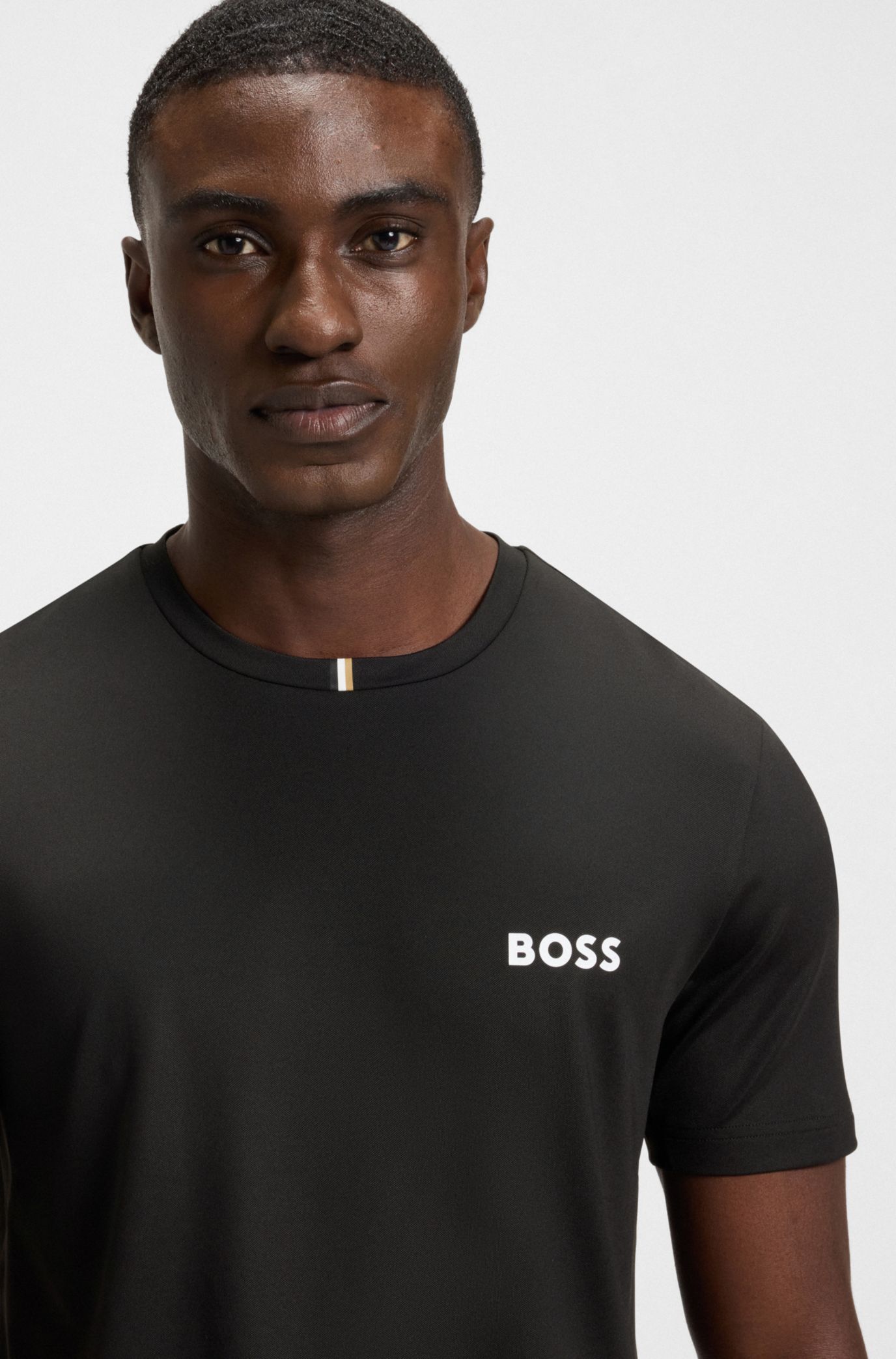 T-shirt HUGO BOSS Uomo Modello DIJACK NBC, Colore Nero, Manica Corta