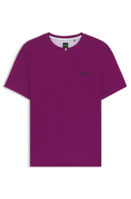 Camiseta slim fit de piqu&eacute; el&aacute;stico con control del olor, Pink