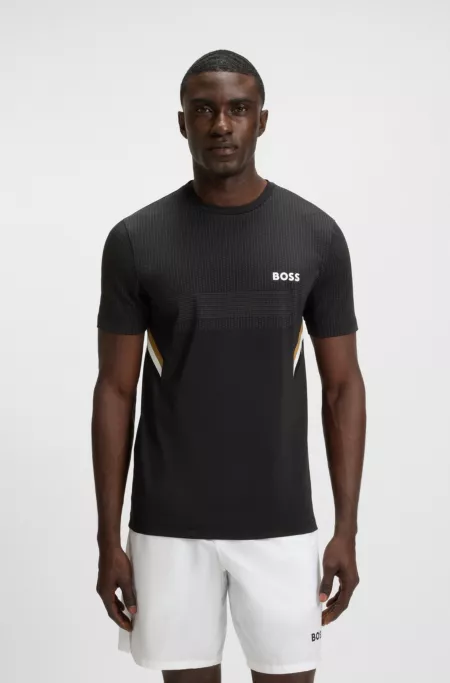 Active piqué slim-fit T-shirt with moisture management