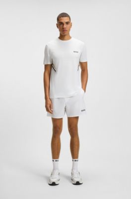 Camiseta slim fit deportiva con control de la humedad, Blanco