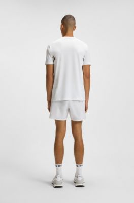 Camiseta slim fit deportiva con control de la humedad, Blanco