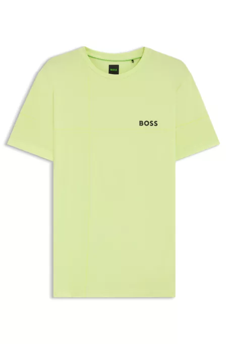 Active moisture-managing slim-fit T-shirt in stretch jersey