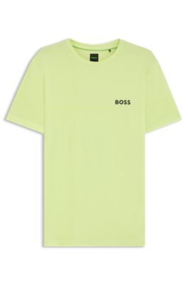 Active moisture-managing slim-fit T-shirt in stretch jersey, Light Green