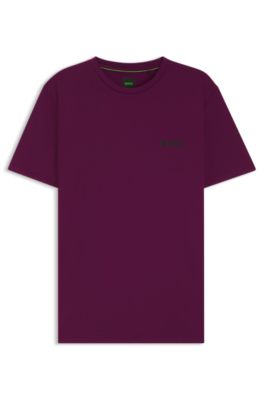 Active moisture-managing slim-fit T-shirt in stretch jersey, Pink