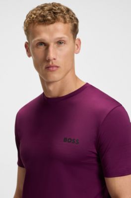 Active moisture-managing slim-fit T-shirt in stretch jersey, Pink