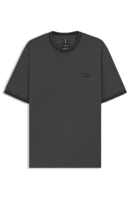 T-shirt en coton avec gestion de l&rsquo;humidit&eacute; Porsche&nbsp;x&nbsp;BOSS, Gris sombre