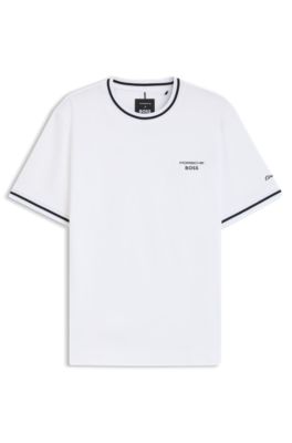 Porsche x BOSS anti-perspiration T-shirt in cotton, White