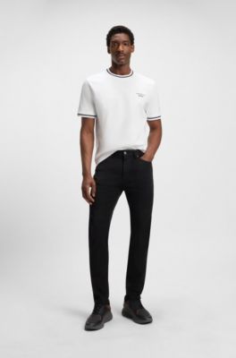 Porsche x BOSS anti-perspiration T-shirt in cotton, White