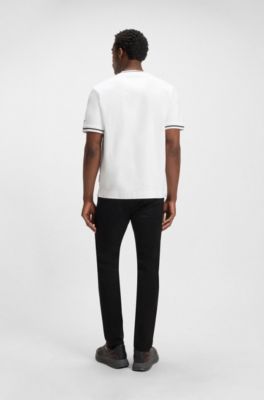 Porsche x BOSS anti-perspiration T-shirt in cotton, White