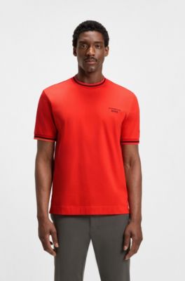 Porsche x BOSS anti-perspiration T-shirt in cotton, Dark Orange
