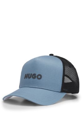 HUGO cotton-twill cap with logo, Blue