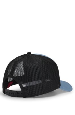 HUGO cotton-twill cap with logo, Blue