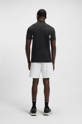 Polo Slim sportif avec gestion de l&rsquo;humidit&eacute;, Noir