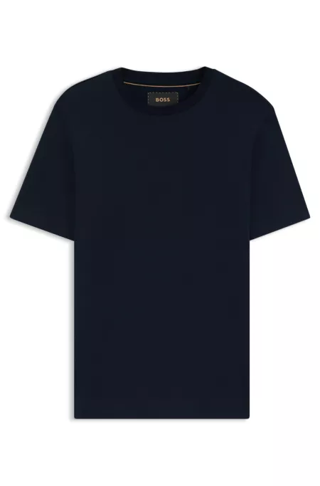 Regular-fit T-shirt in mercerised cotton and silk