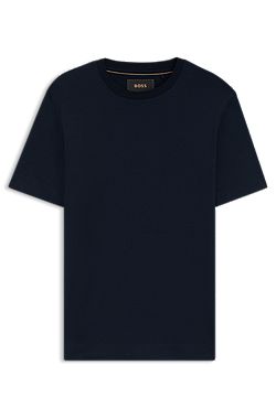 T-shirt Regular en coton et soie à la finition mercerisée