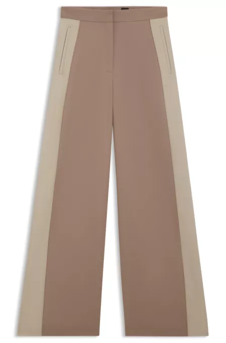 Regular-fit trousers with colour-blocking