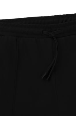 Bas de surv&ecirc;tement en coton m&eacute;lang&eacute; avec monogramme Double&nbsp;B, Noir