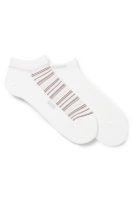 Two-pack of stretch socks in an ankle length, White