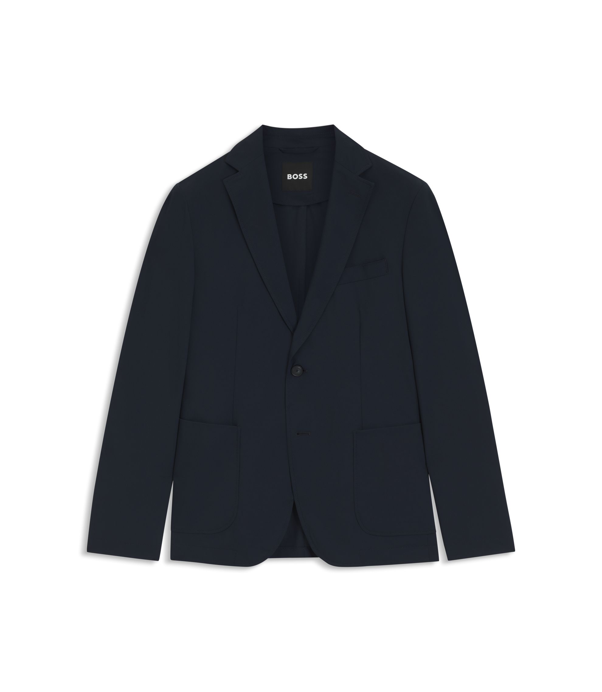 BOSS - Packable slim-fit blazer in water-repellent stretch