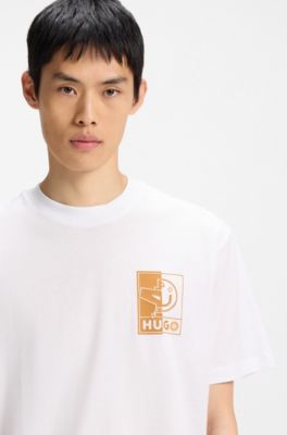 Logo-artwork T-shirt in cotton jersey, White