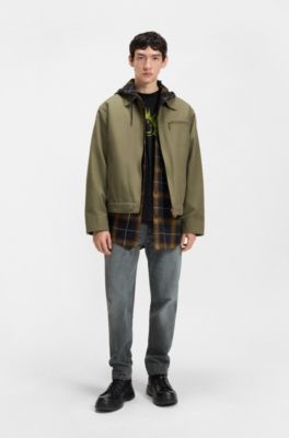 Camiseta de punto de algod&oacute;n con logo gr&aacute;fico estampado, Negro