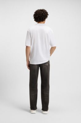 Camiseta para todos los g&eacute;neros con logo estampado difuminado, Blanco