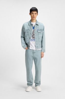 Music-artwork T-shirt in cotton jersey, White