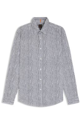 Camisa regular fit en popel&iacute;n de algod&oacute;n estampado, Fantas&iacute;a