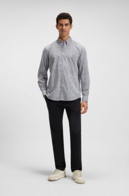 Camisa regular fit en popel&iacute;n de algod&oacute;n estampado, Fantas&iacute;a