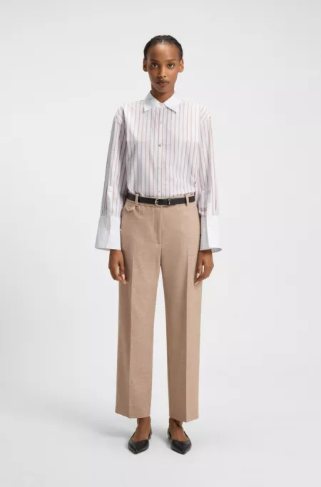 Striped blouse in cotton poplin