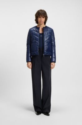 Pantalones formales con detalles plisados, Azul oscuro