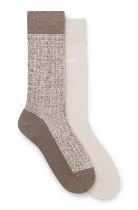 Two-pack of cotton-blend socks in a regular length