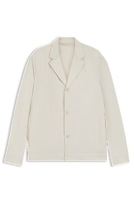 Packable relaxed-fit overshirt in performance-stretch fabric