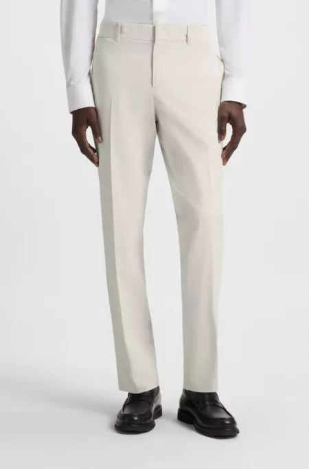 Packable slim-fit trousers in performance-stretch fabric