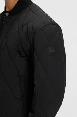 Onion-quilted jacket with water-repellent finish, Black