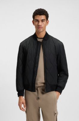 Onion-quilted jacket with water-repellent finish, Black