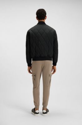 Onion-quilted jacket with water-repellent finish, Black