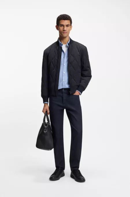 Onion-quilted jacket with water-repellent finish