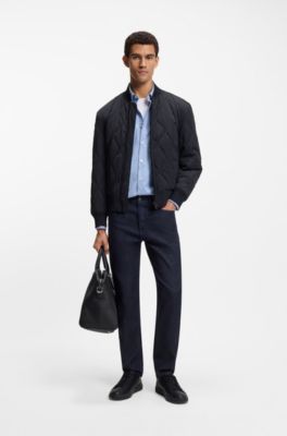 Onion-quilted jacket with water-repellent finish, Dark Blue