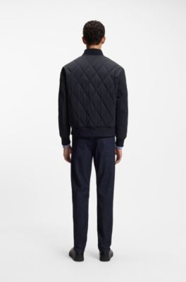 Onion-quilted jacket with water-repellent finish, Dark Blue