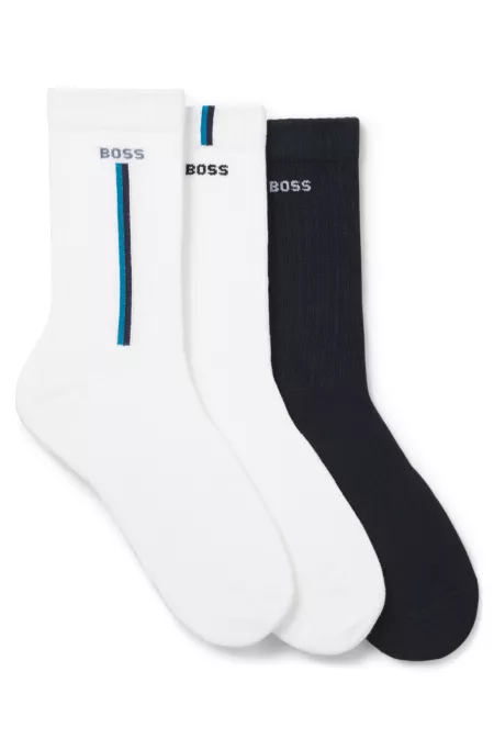 Three-pack of logo-detail socks in a short length