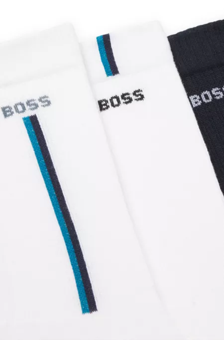 Three-pack of logo-detail socks in a short length