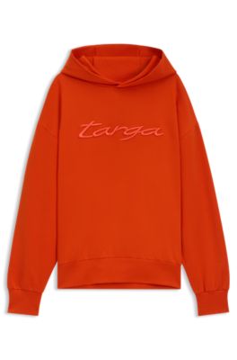 Sudadera con capucha Porsche x BOSS en algod&oacute;n con logo de Targa, Naranja oscuro