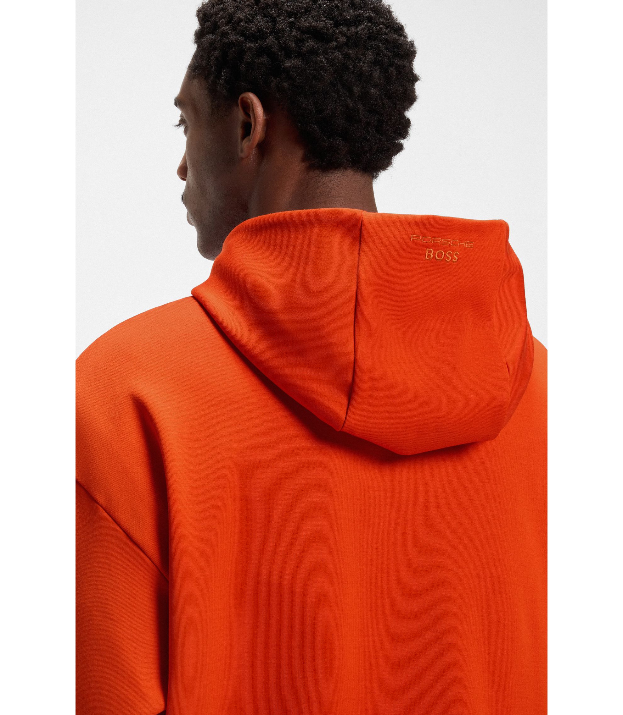 BOSS - Porsche x BOSS hoodie with Targa logo - Dark Orange