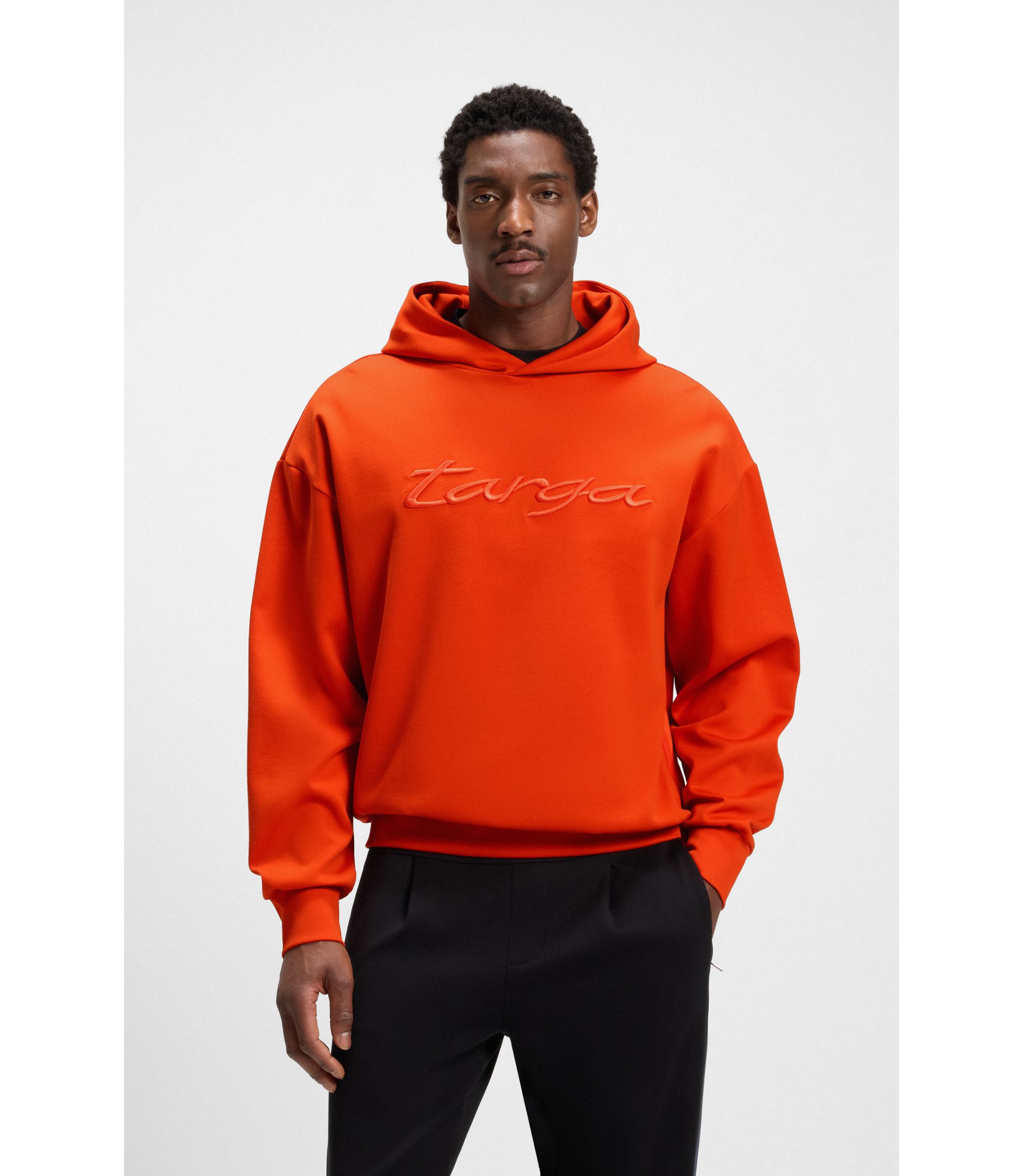 Porsche x BOSS hoodie with Targa logo